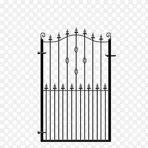 锻铁门钢栅栏-花园围栏