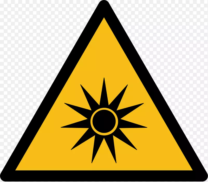光学辐射激光安全警告标志光辐射