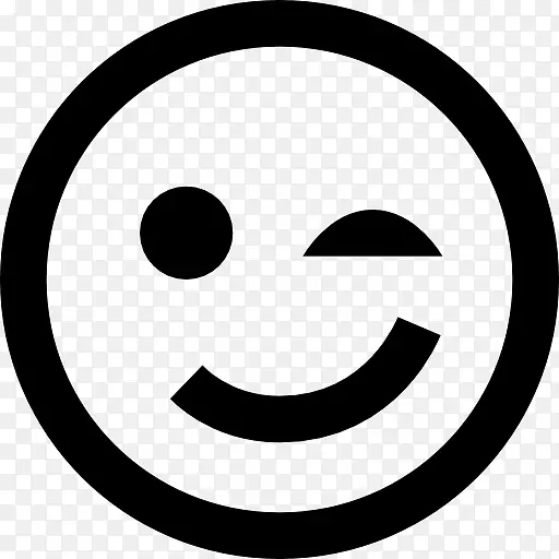 笑脸表情电脑图标眨眼剪贴画焦虑