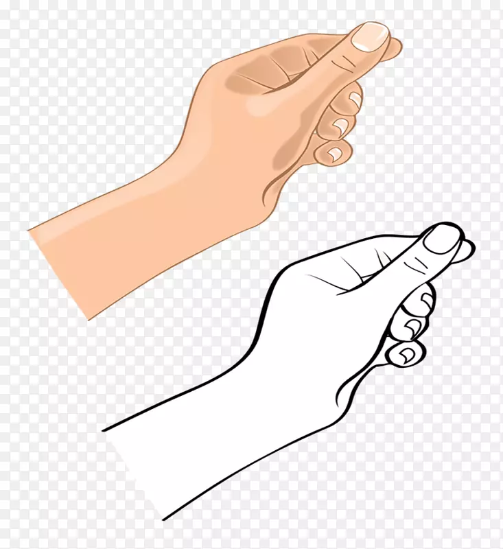手指图形设计拇指-手势
