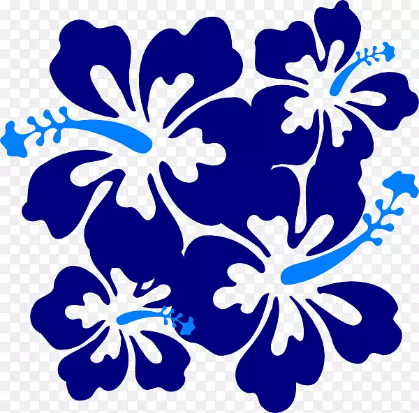 夏威夷剪贴画-蓝色夏威夷岛夏季背景