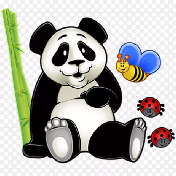 大熊猫宝宝附壁画剪贴画幼儿护理