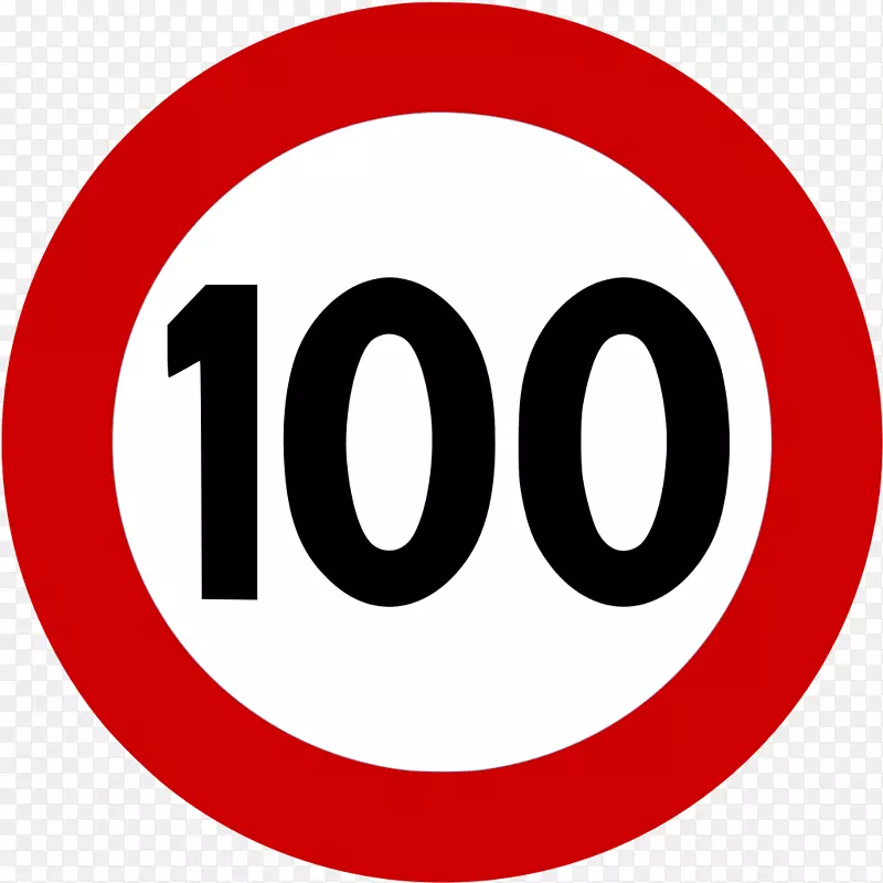 交通标志限速标志道路一百