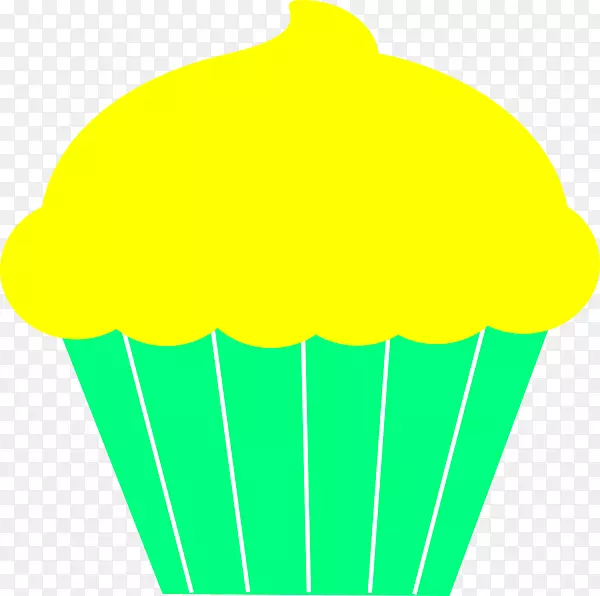 纸杯蛋糕松饼红天鹅绒蛋糕玛德琳剪贴画-黄色芒果冰淇淋球
