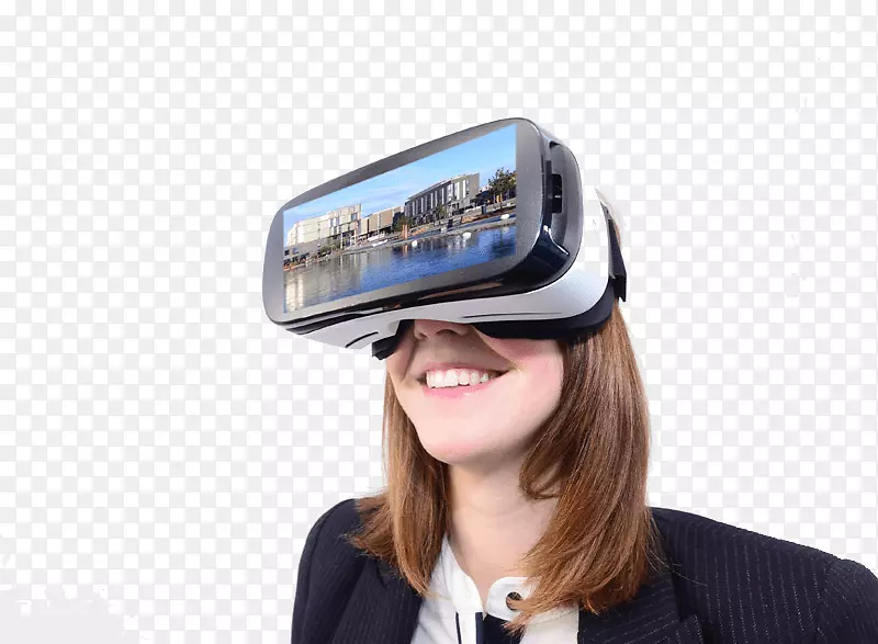 虚拟现实耳机PlayStation VR三星设备VR-戴耳机