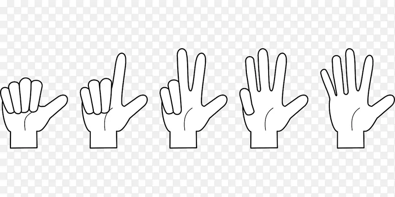 数字图表游戏数学孩子-五个手指