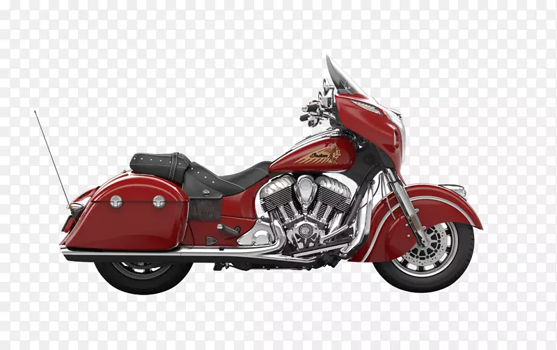 印度首席摩托车哈雷戴维森斯图吉斯红摩托车