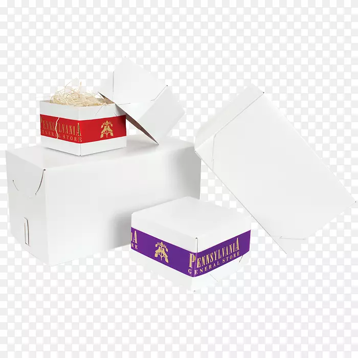 装饰盒包装和标签礼品牛皮纸.白色礼品盒