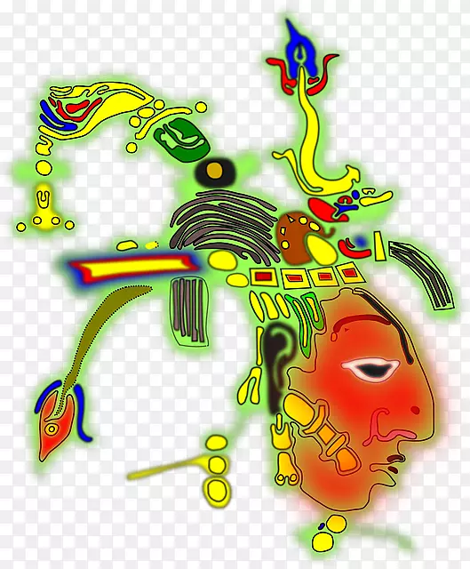 玛雅文明电脑图标剪贴画人民水彩画