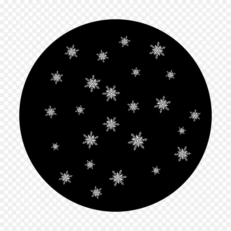 圆形单色阿波罗图案-金属雪花