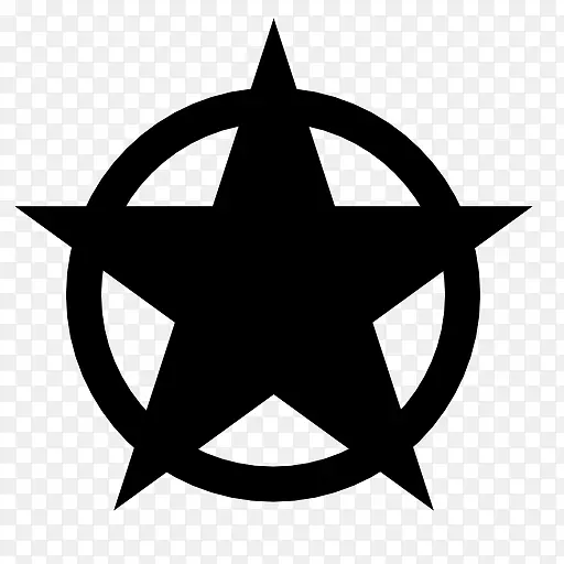 艺术和文化中的五角星符号星多边形-五点剪贴画