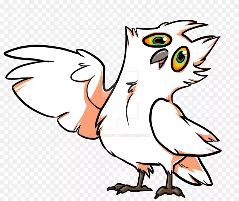 鸟线艺术猫头鹰-卡通