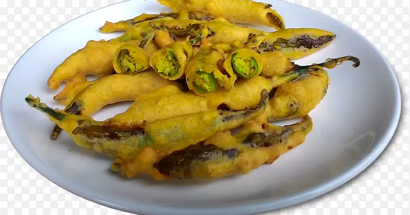 Pakora印度料理素食料理食物姜黄手指