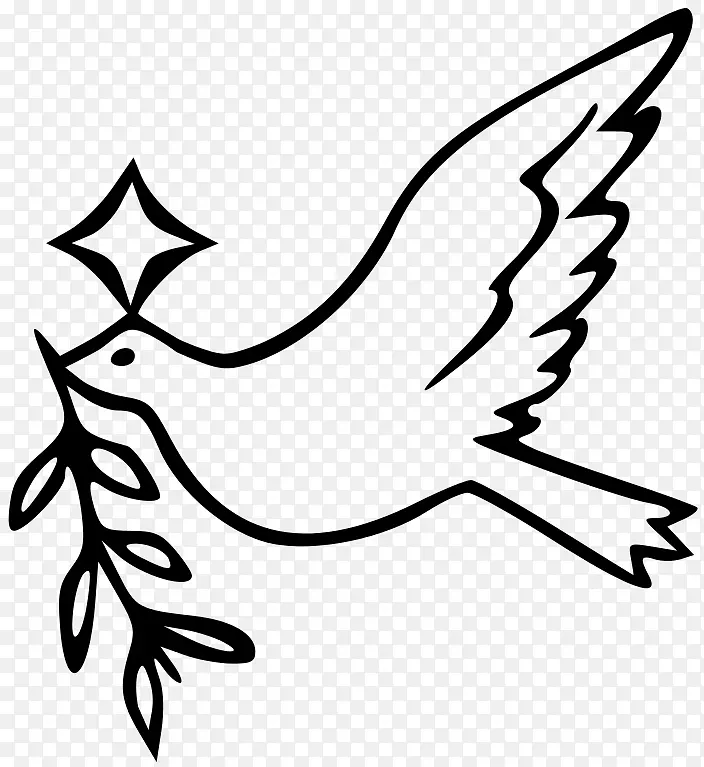 鸽子作为画和平符号的符号剪贴画艺术.z