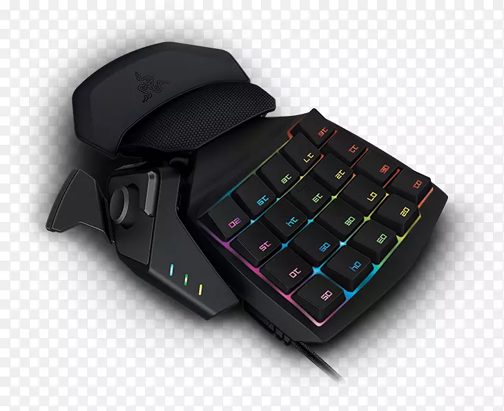 电脑键盘电脑鼠标游戏键盘Razer公司。拉泽纳加-灯光效果
