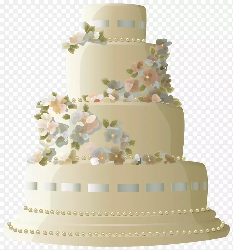 婚礼蛋糕层蛋糕糖霜生日蛋糕-花蕾婚礼