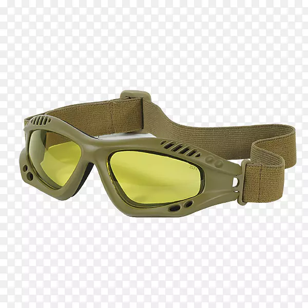 护目镜、眼镜、服装附件、眼镜、个人防护设备.黄色粒子