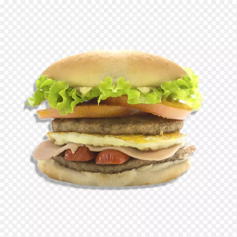 汉堡包，快餐，芝士汉堡，火腿和奶酪三明治，早餐三明治-美食家