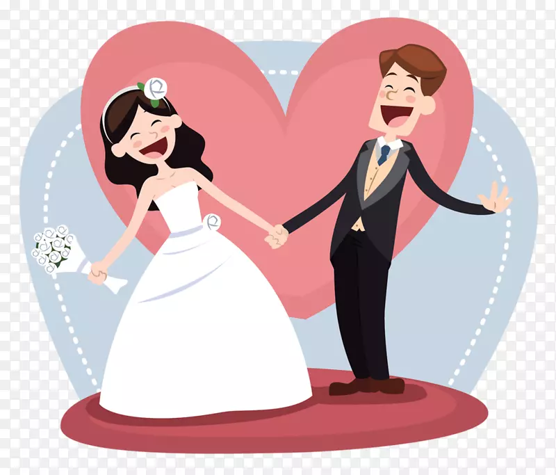 结婚纪念日-爱情-卡通新娘