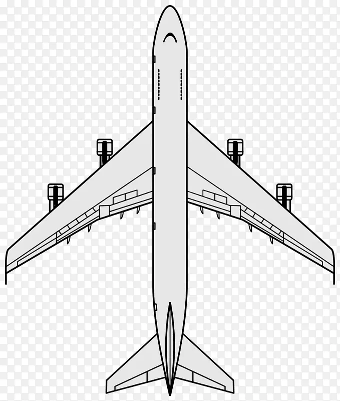 波音747-400飞机空中客车A 340-计划视图