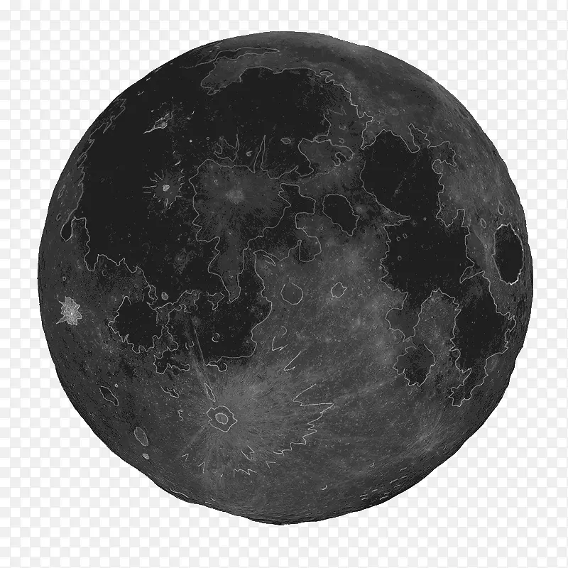 单色摄影天文物体月球-月球表面