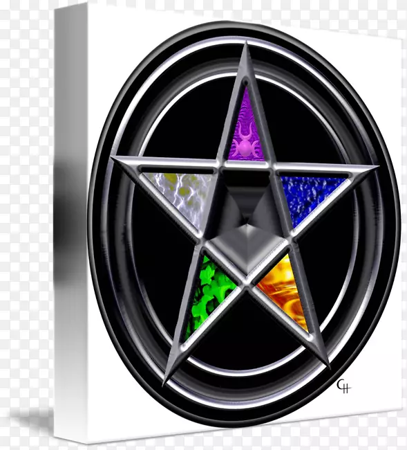 五角星经典元素Wicca符号-科幻元素
