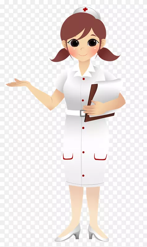 护理护士制服剪贴画-卡通医院