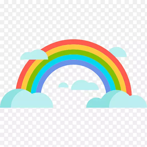 电脑图标彩虹剪贴画-笑脸彩虹