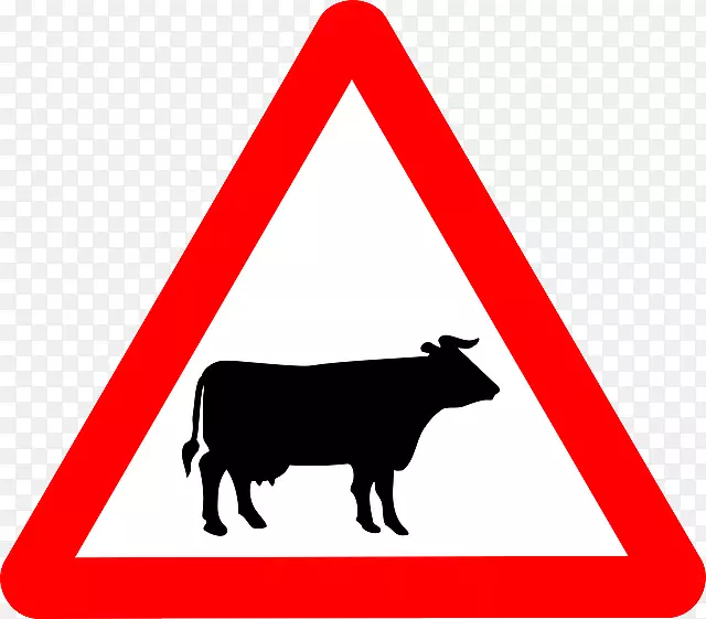 黄牛警示标志交通标志公路代码-道路横幅