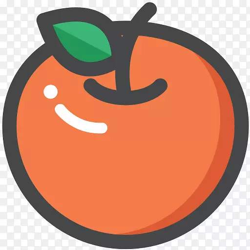 水果橙素食美食剪贴画水果卡通食品图标