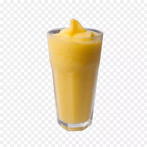 冰沙奶昔果汁健康橙汁饮料-黄芒果冰淇淋球