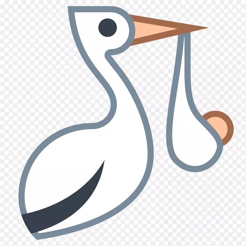 鸟鹭白鹳电脑图标夹艺术束