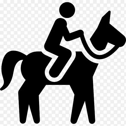 马术骑师计算机图标.骑马