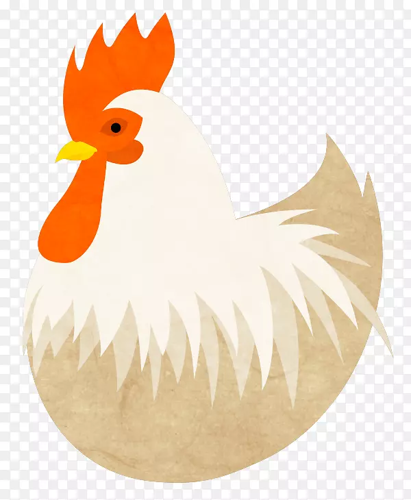鸡插画-宠物材料平面