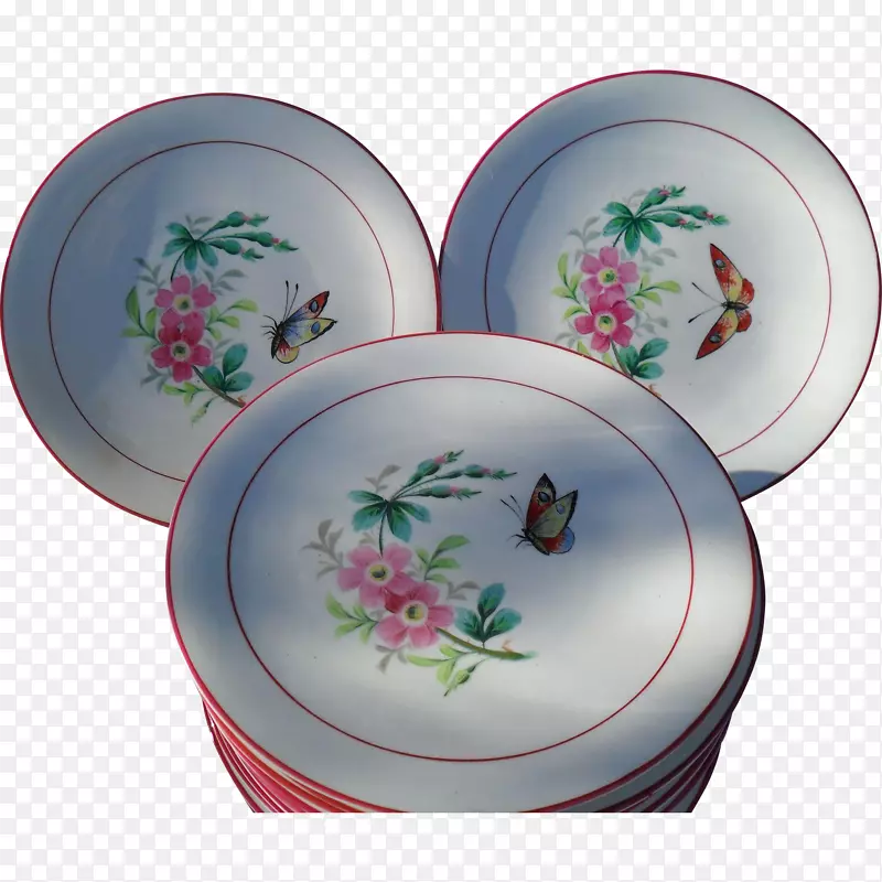 餐具陶瓷盘子瓷.手绘花莲花