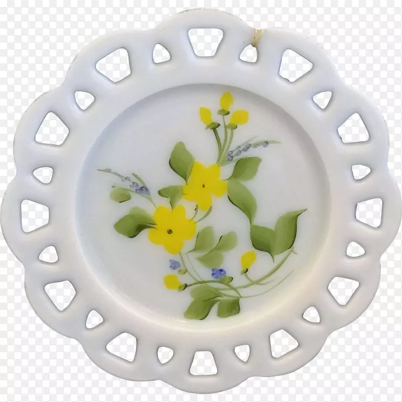 餐具盘陶瓷板瓷手绘花边框