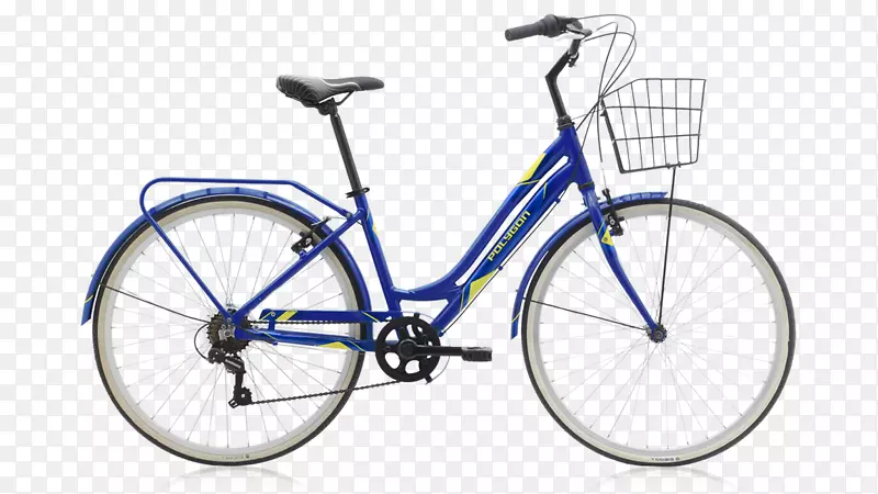 城市自行车多边形自行车山地车曲柄-蓝色多边形