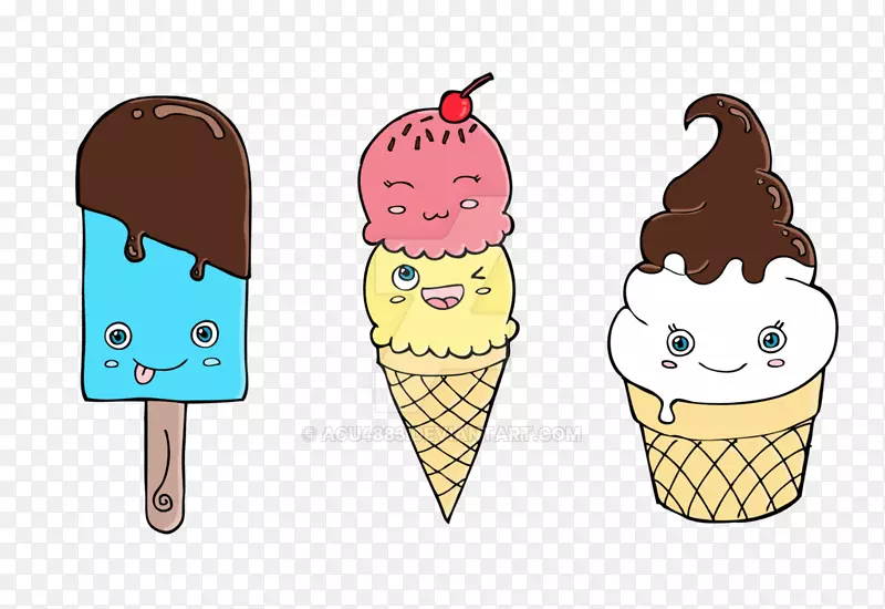 冰淇淋锥冰淇淋蛋糕甜点冰淇淋剪影