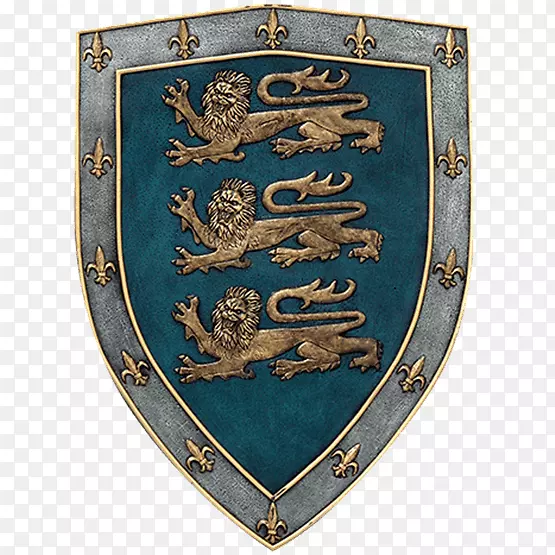 中世纪英国十字军盾牌狮子盾牌皇家纹章