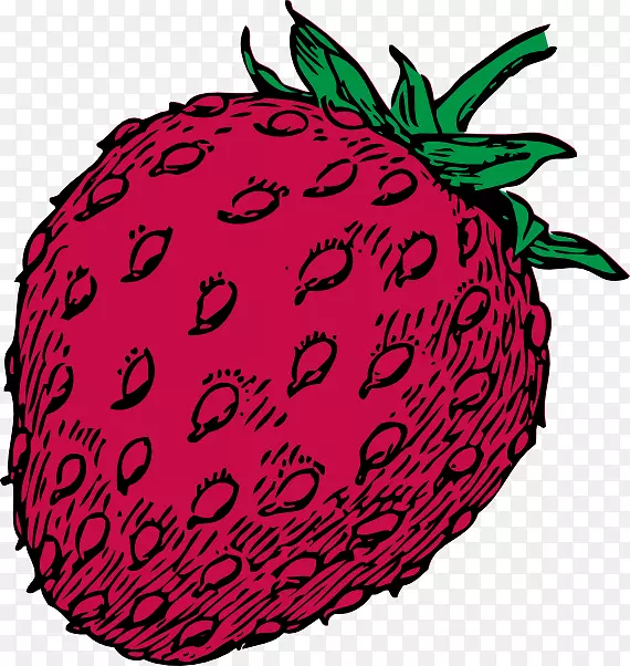 草莓汁草莓派剪贴画-现实草莓