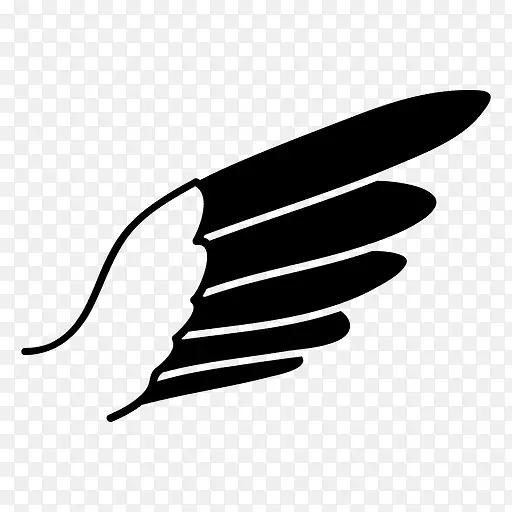 剪影图形设计-翼鹰徽章
