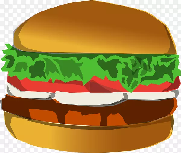 汉堡包芝士汉堡快餐鸡肉三明治夹艺术汉堡剪贴画