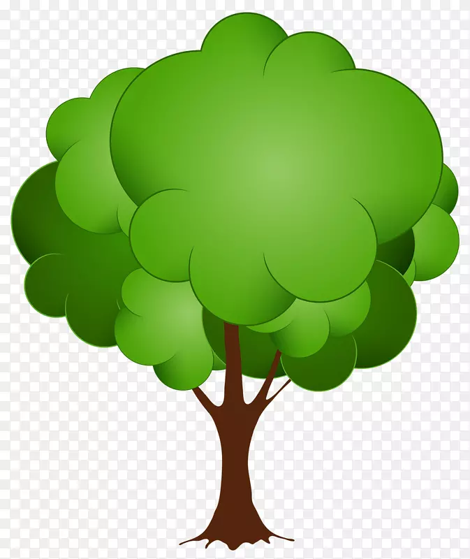 树木剪贴画-活力绿树图片