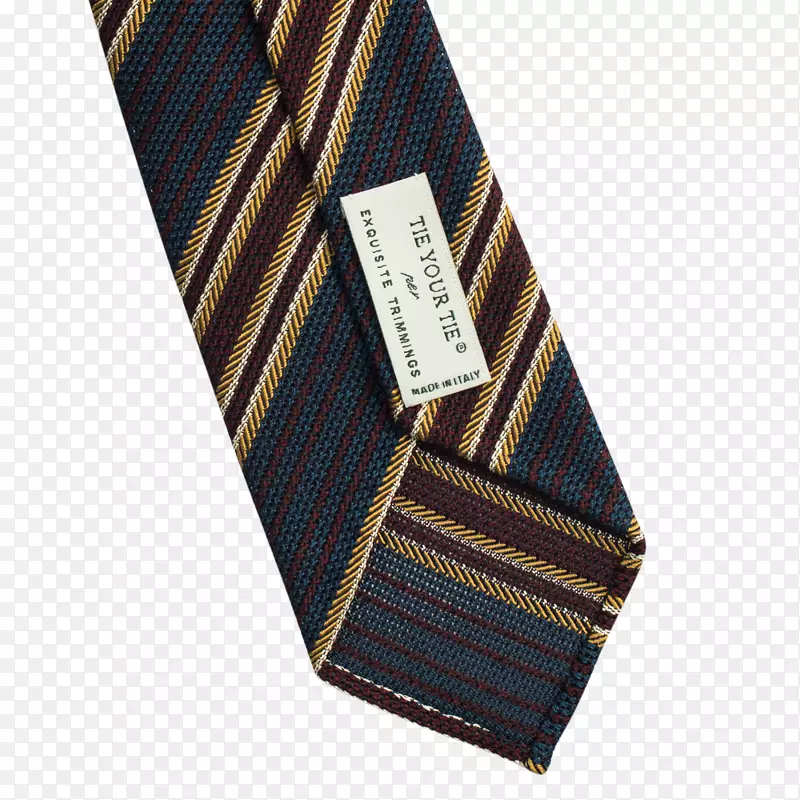 领带棕色-金色条纹