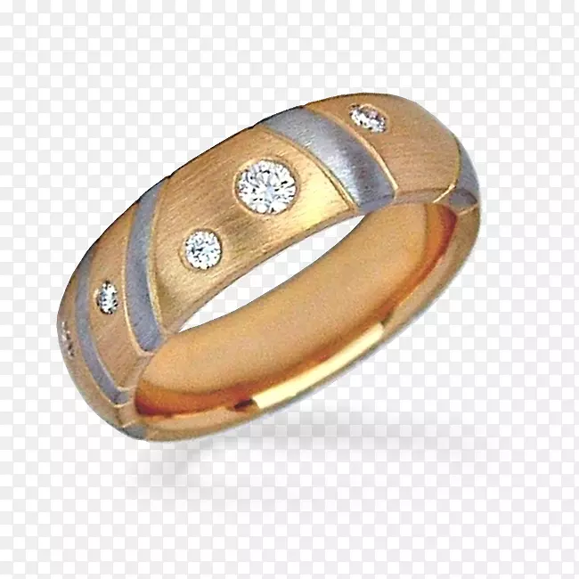 结婚戒指珠宝银金条纹