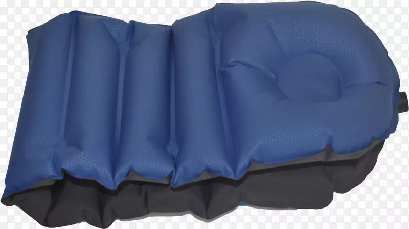 枕头充气垫电蓝色钴蓝半折