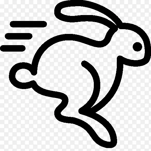 电脑图标兔子慢跑