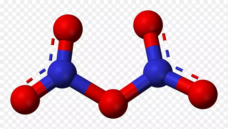 硝酸氯球棒模型氯分子氮