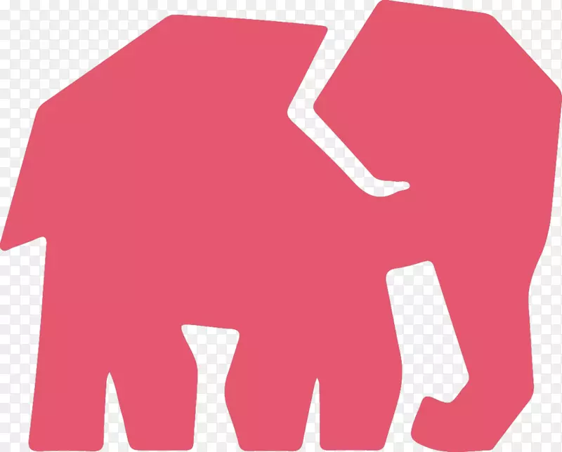 非洲象印度象-粉红