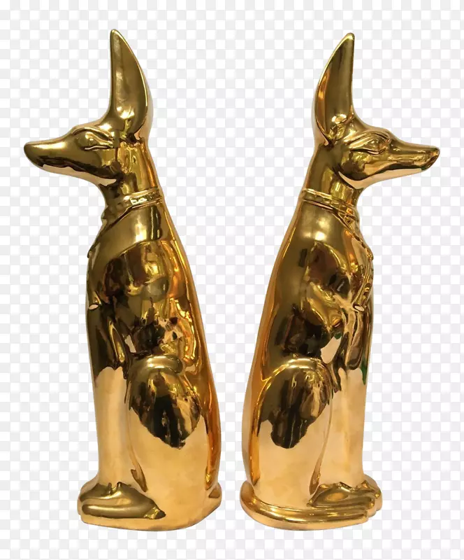 法老王猎犬雕像，狗箱，阿努比-金像